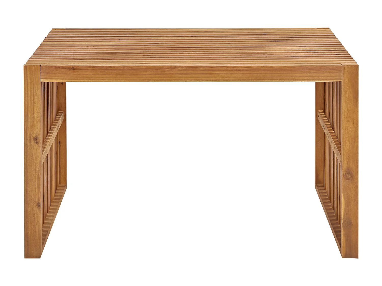 Table de salle à manger de jardin BELLANO 70 cm 120 cm Acacia Marron