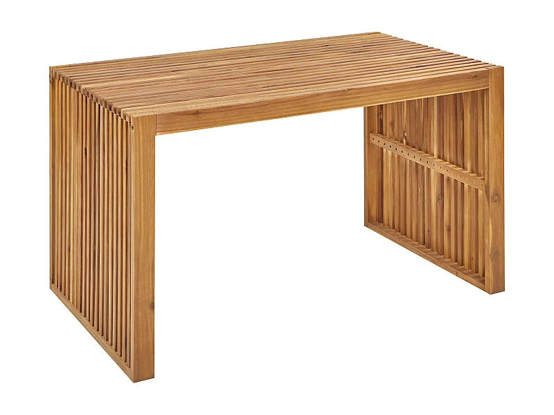 Gartentisch für 4 Personen Akazienholz hellbraun 120 x 70 cm U-Form Bellano