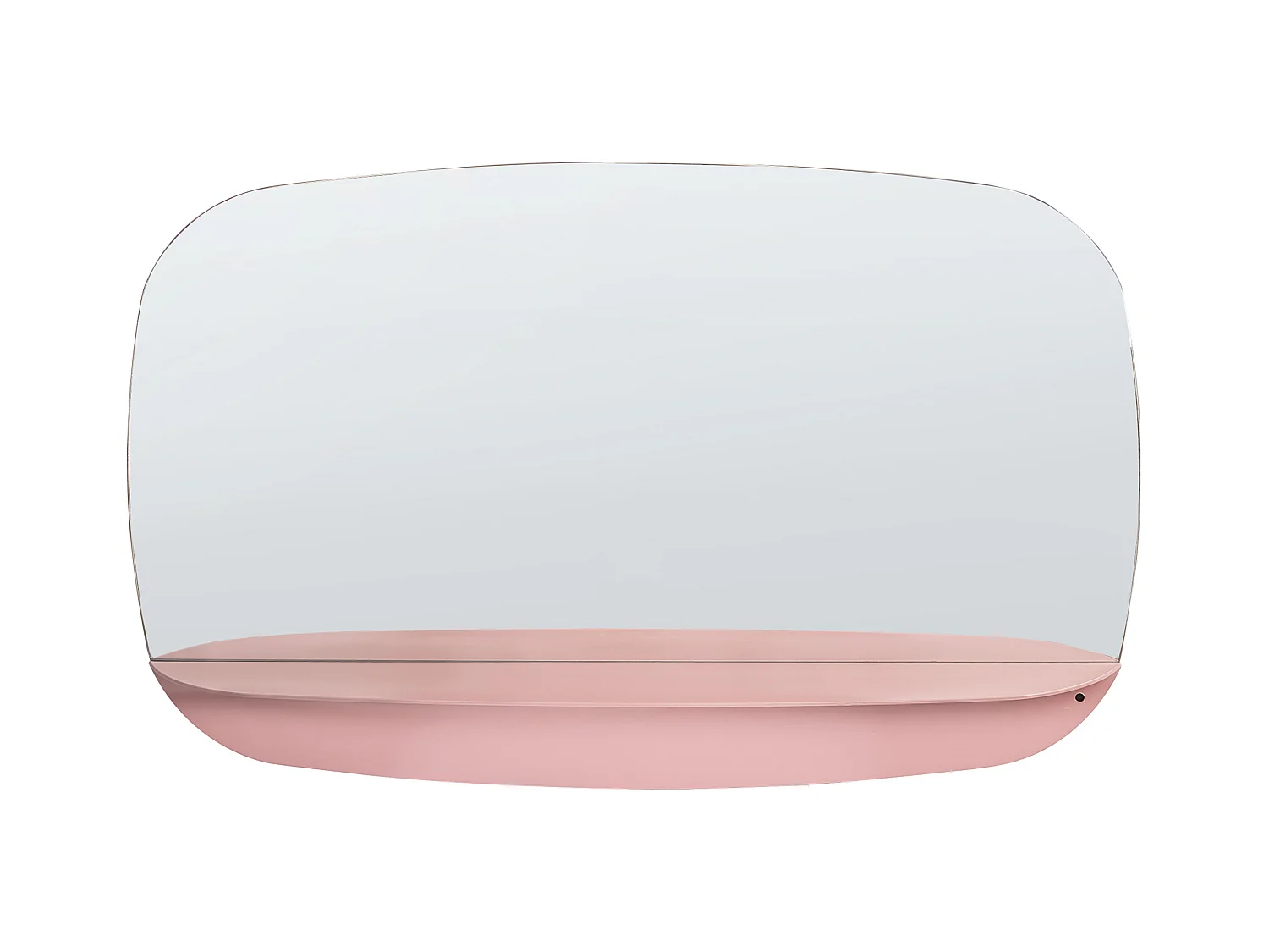 Miroir mural avec étagère DOSNON 80 cm 50 cm Métal Rose