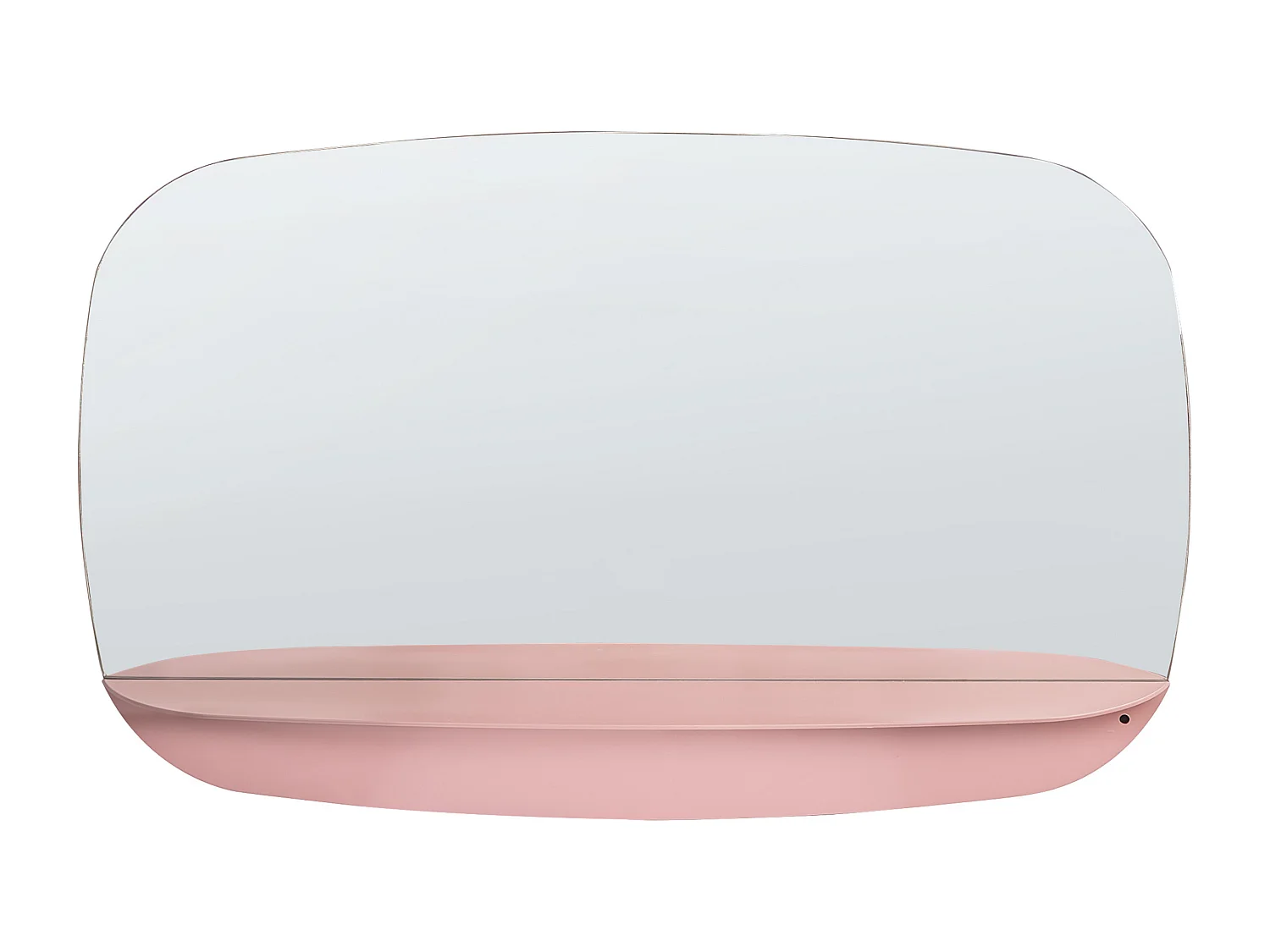 Wandspiegel met plank DOSNON 80 cm 50 cm Metaal Roze