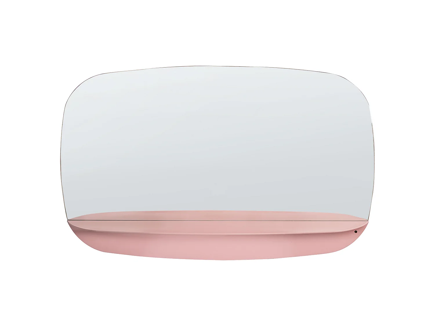 Miroir mural avec étagère DOSNON 80 cm 50 cm Métal Rose
