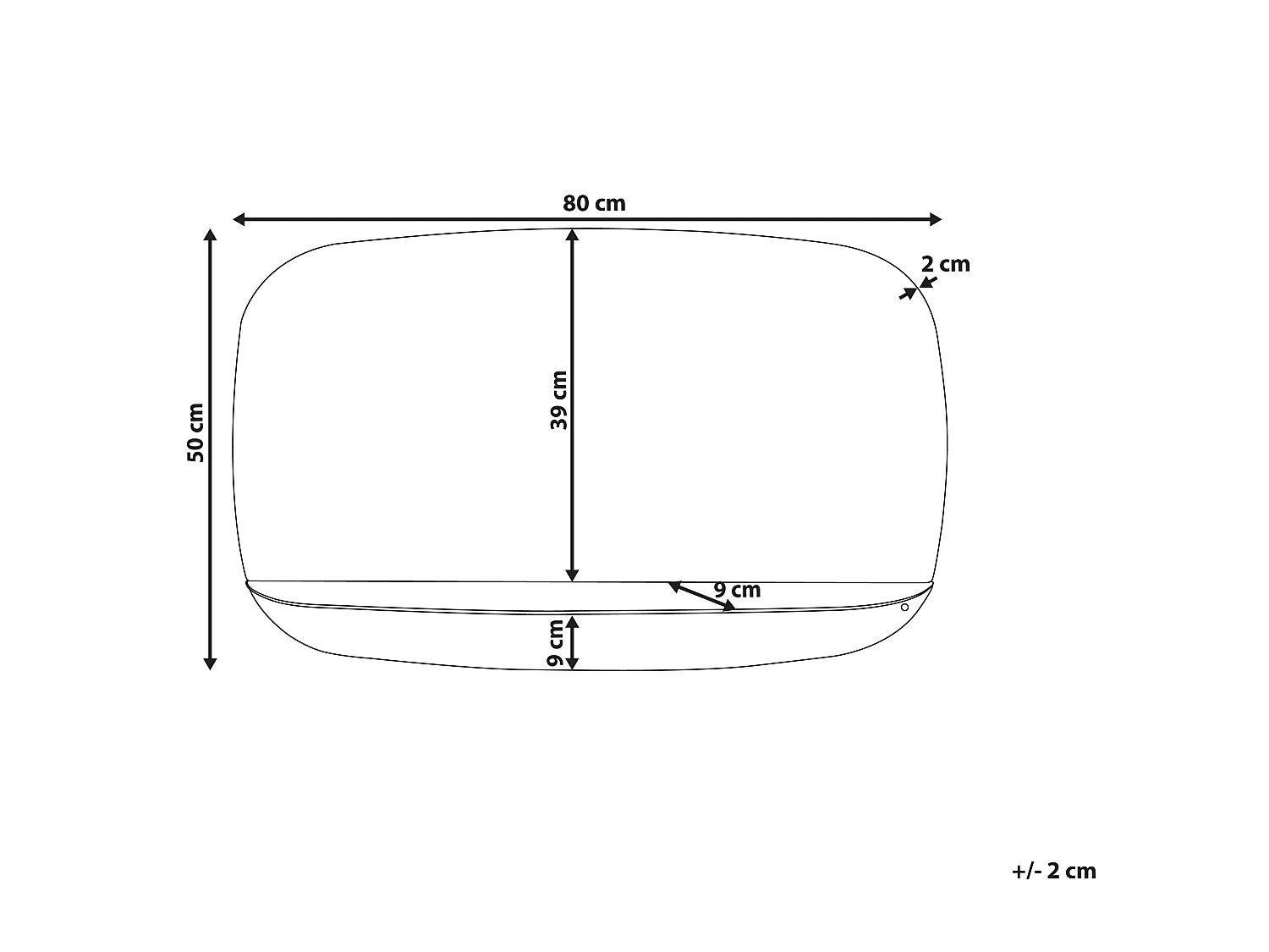 Miroir mural avec étagère DOSNON 80 cm 50 cm Métal Rose