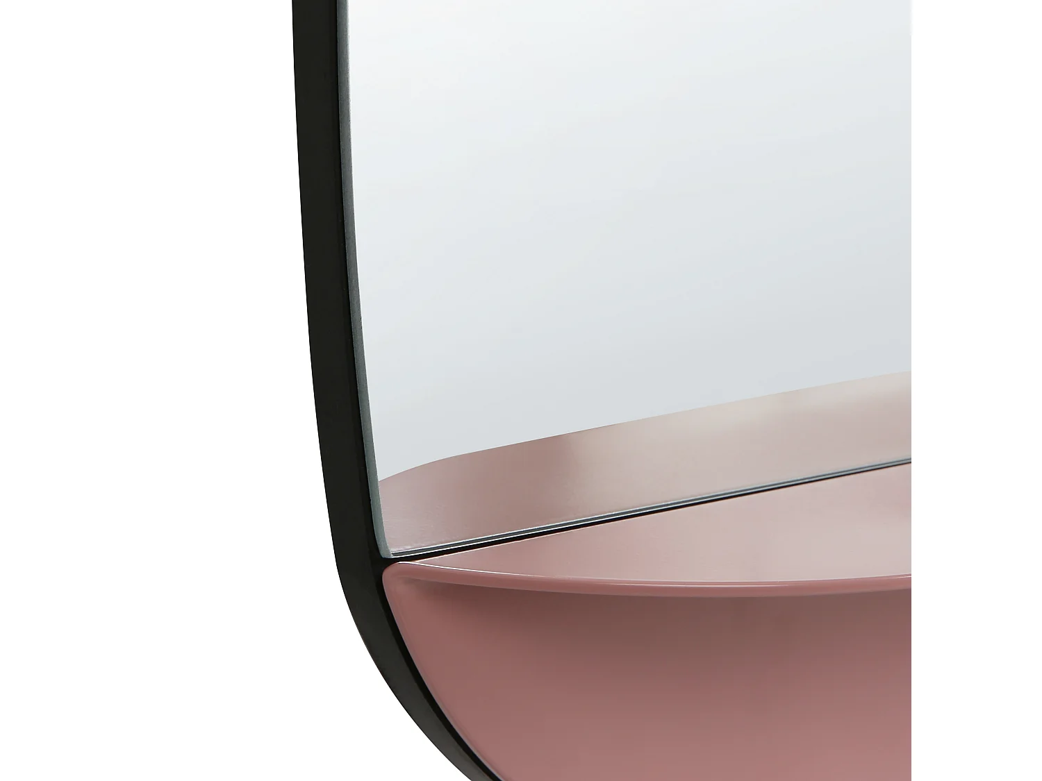 Miroir mural avec étagère DOSNON 80 cm 50 cm Métal Rose