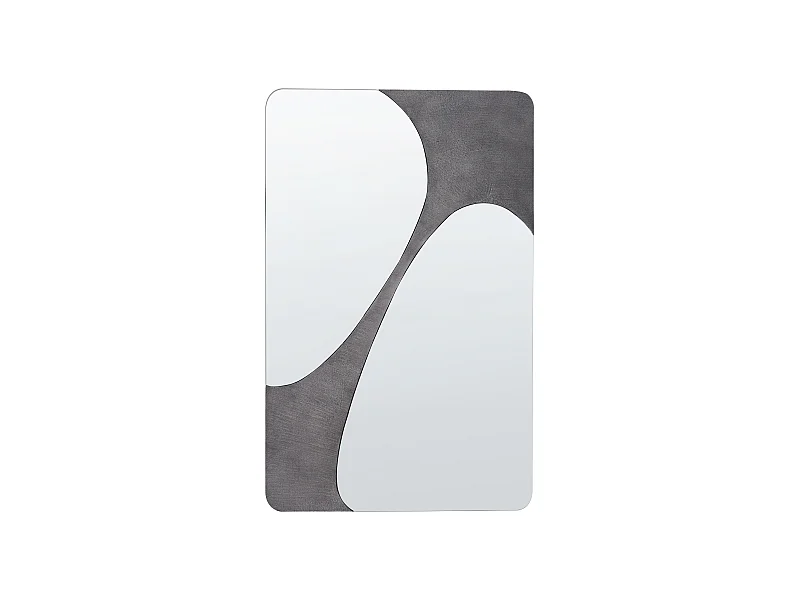 Rahmenloser Wandspiegel grau rechteckig unförmig 70 x 110 cm modern Ormes