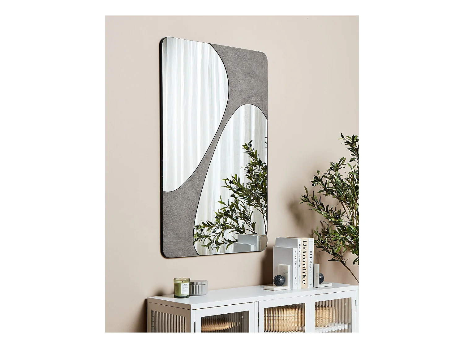 Wandspiegel ORMES 70 cm 110 cm Grijs