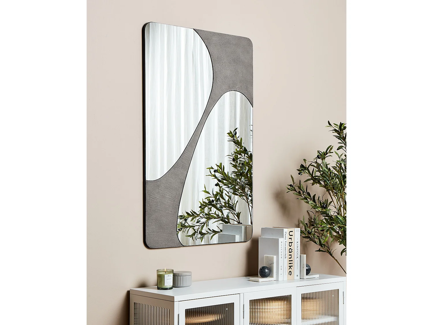 Wall Mirror ORMES 70 cm 110 cm Grey