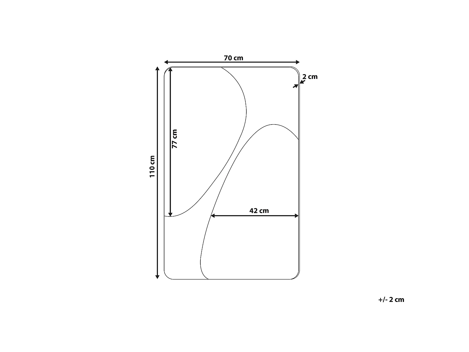 Wall Mirror ORMES 70 cm 110 cm Grey