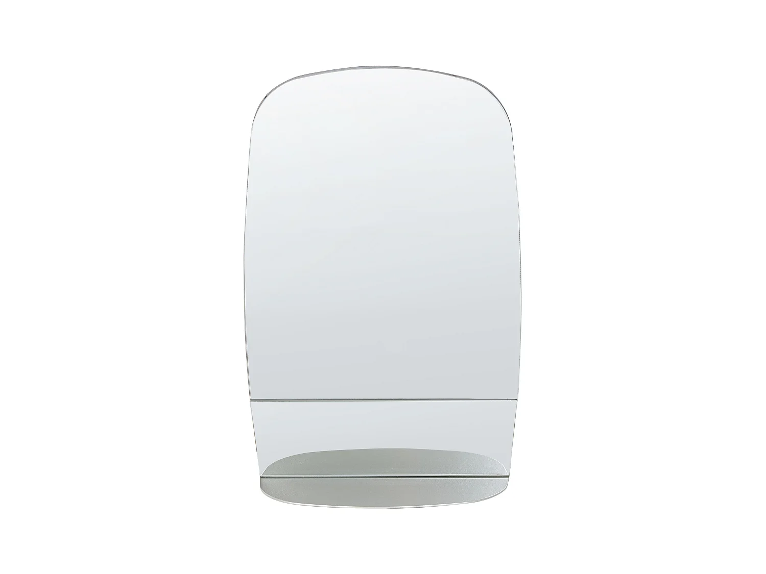 Miroir mural avec étagère BRANNAY 40 cm 60 cm Argenté