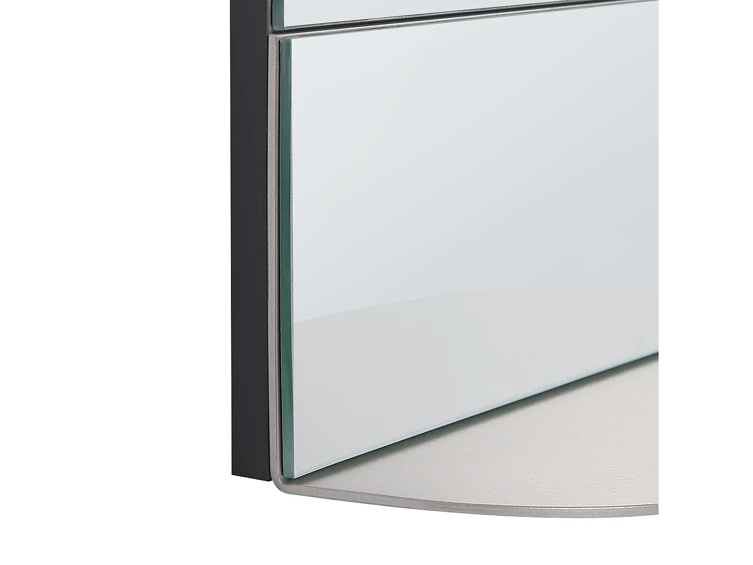 Miroir mural avec étagère BRANNAY 40 cm 60 cm Argenté