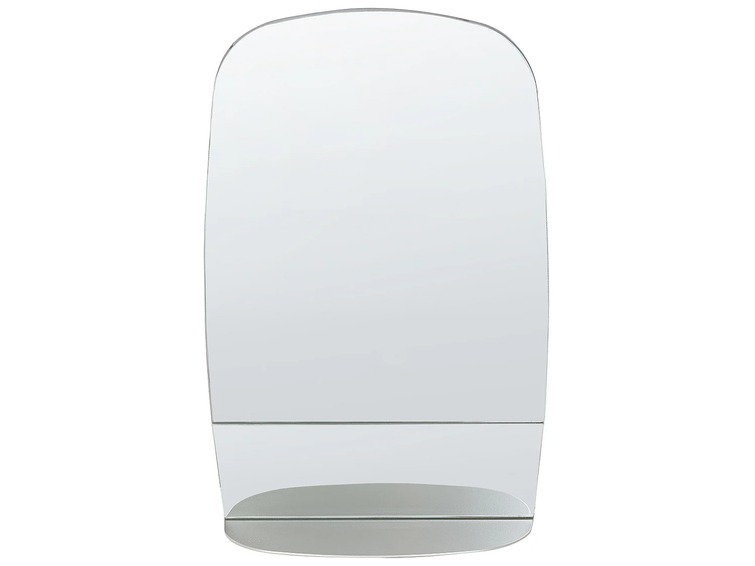 Wandspiegel mit Ablage BRANNAY 40 cm 60 cm Metall Silber