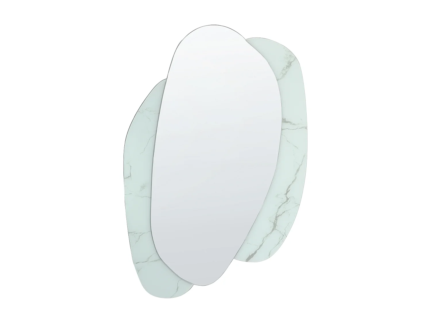 Lustro ścienne PANNES 80 cm 117 cm Błękitny