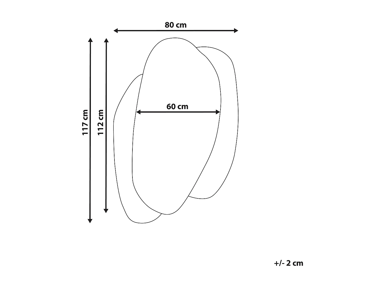 Lustro ścienne PANNES 80 cm 117 cm Błękitny