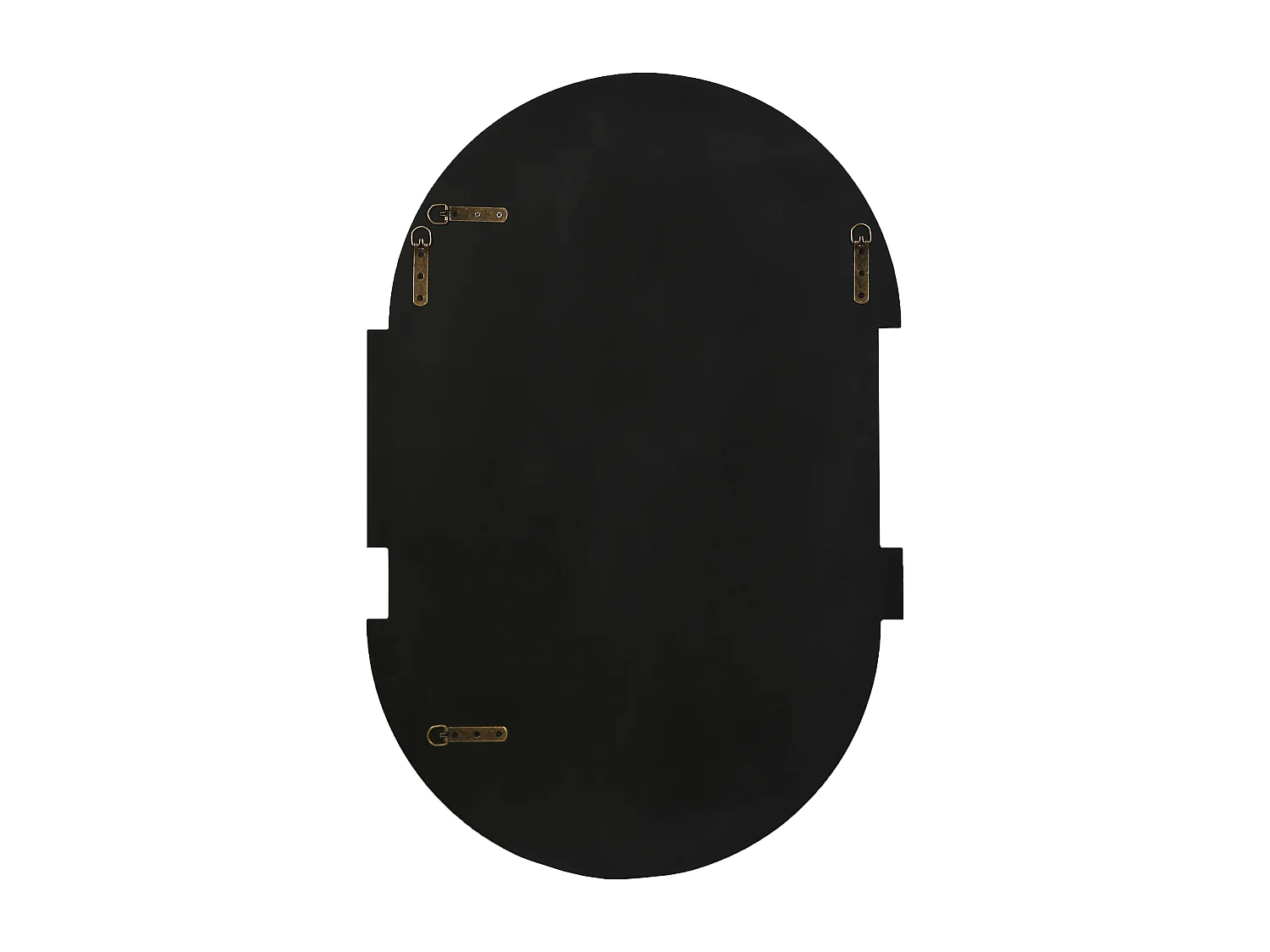 Wandspiegel mit schmalem Rahmen schwarz asymmetrisch 60 x 90 cm modern Michery