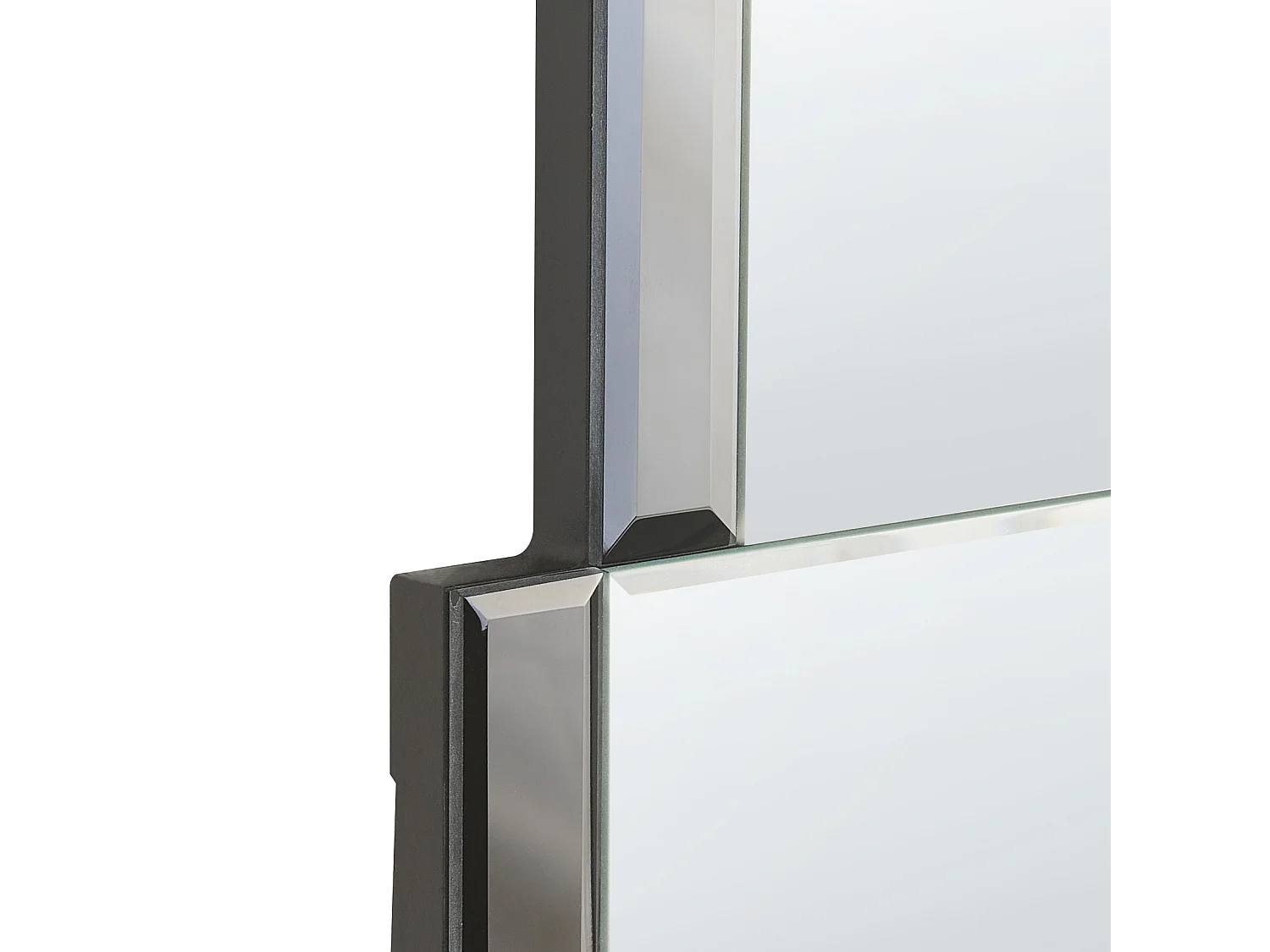 Wandspiegel mit schmalem Rahmen schwarz asymmetrisch 60 x 90 cm modern Michery