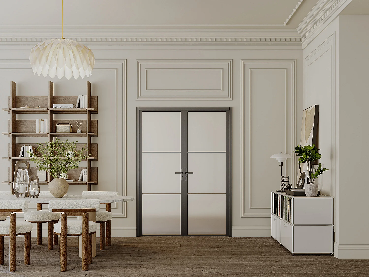 Bloc porte réversible à deux battants en aluminium et verre dépoli - 2 x H204 x L93 cm - Noir - MASERU