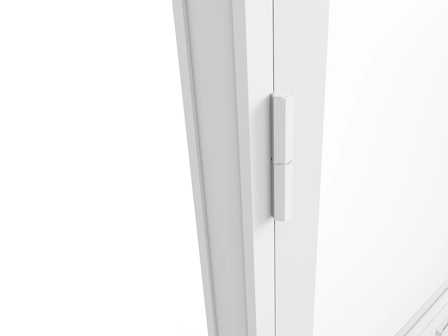 Tür-Set - wendbar - Aluminium & Sicherheitsglas - 204 x 73 cm - Weiß - MASERU