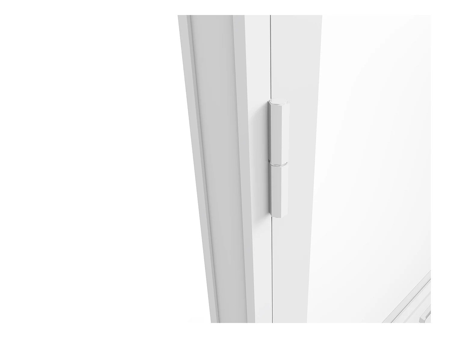 Puerta reversible de aluminio y vidrio templado - Alt. 204 x L73 cm - Blanco - MASERU