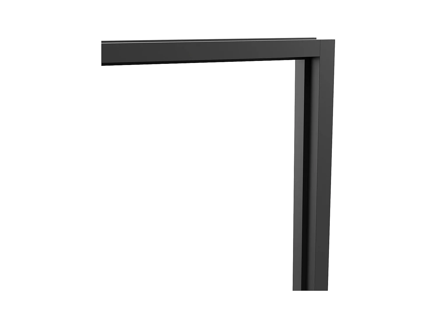 Omkeerbare dubbele deur van aluminium en mat glas - 2 x H204 x B83 cm - Zwart - MASERU
