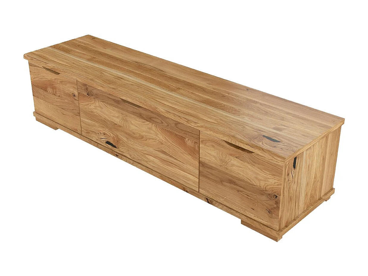 Meuble TV en bois chêne VISBY ARHUS avec tiroirs / vernis naturel