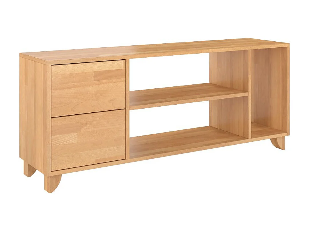 Massivholz-tv-schrank Viveca, buche - lackiert, naturfarben