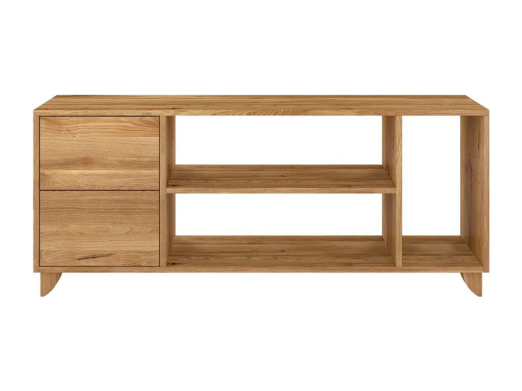 Meuble TV en bois de chêne VISBY VIVECA sur pieds / Vernis naturel