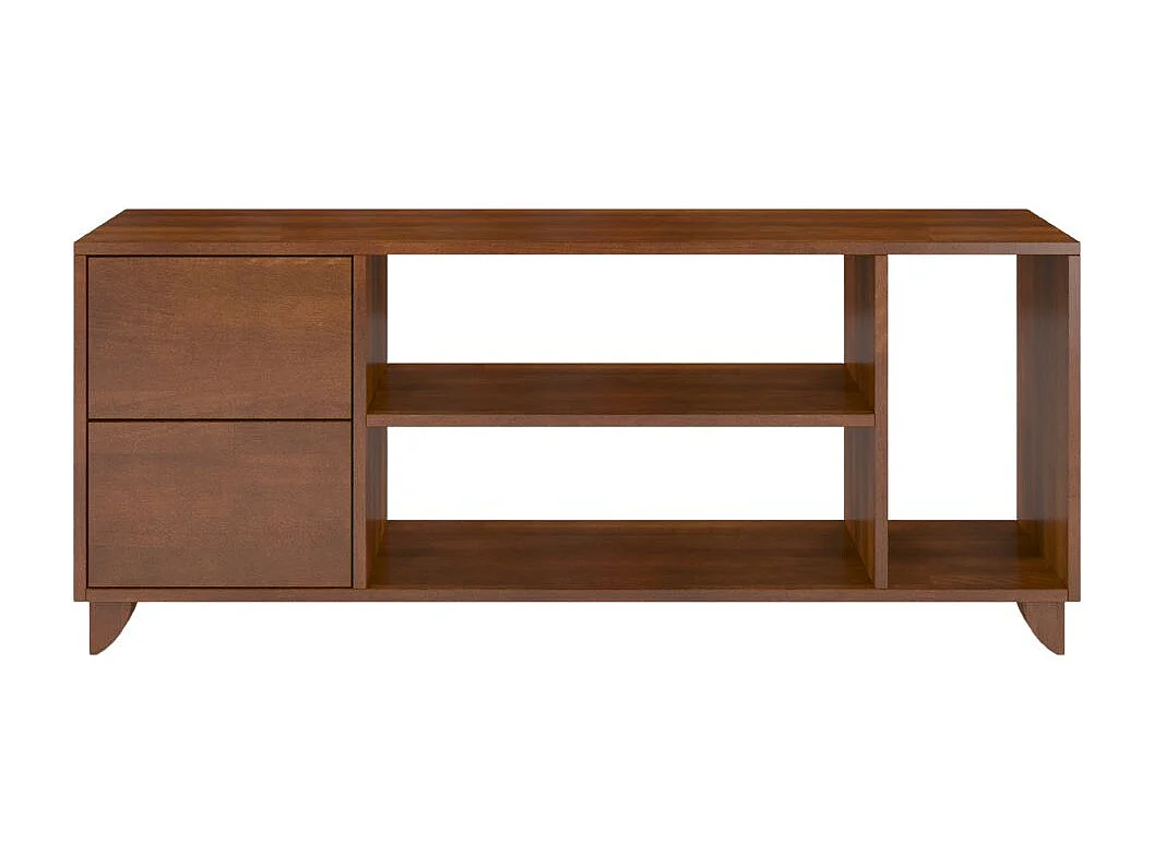 Meuble TV en bois de hêtre VISBY VIVECA sur pieds / noyer