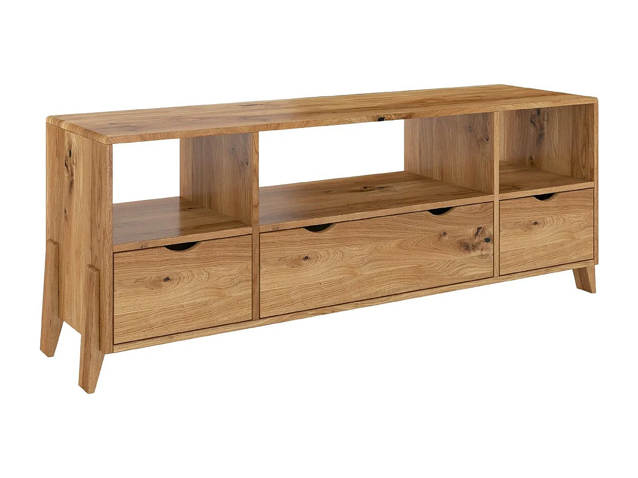 Massivholz-tv-schrank Gdynia, eiche - lackiert, naturfarben