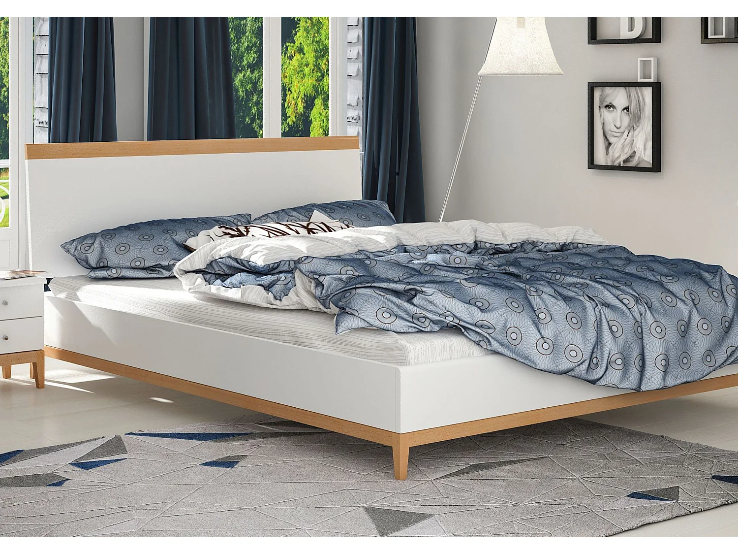 Drewniane łóżko Livia High/200x200