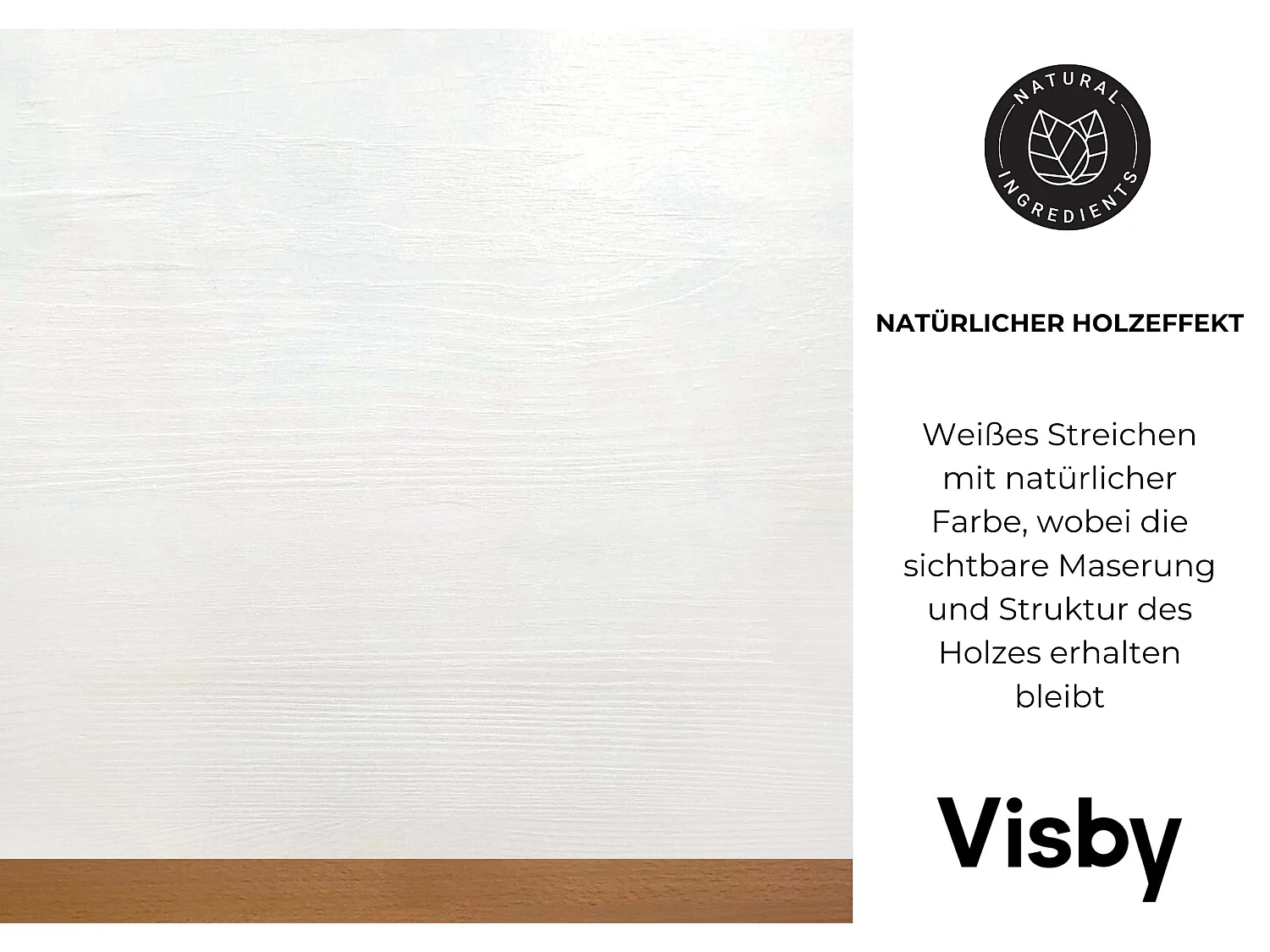 Holzbett Livia, weiß/naturfarben, 200x200