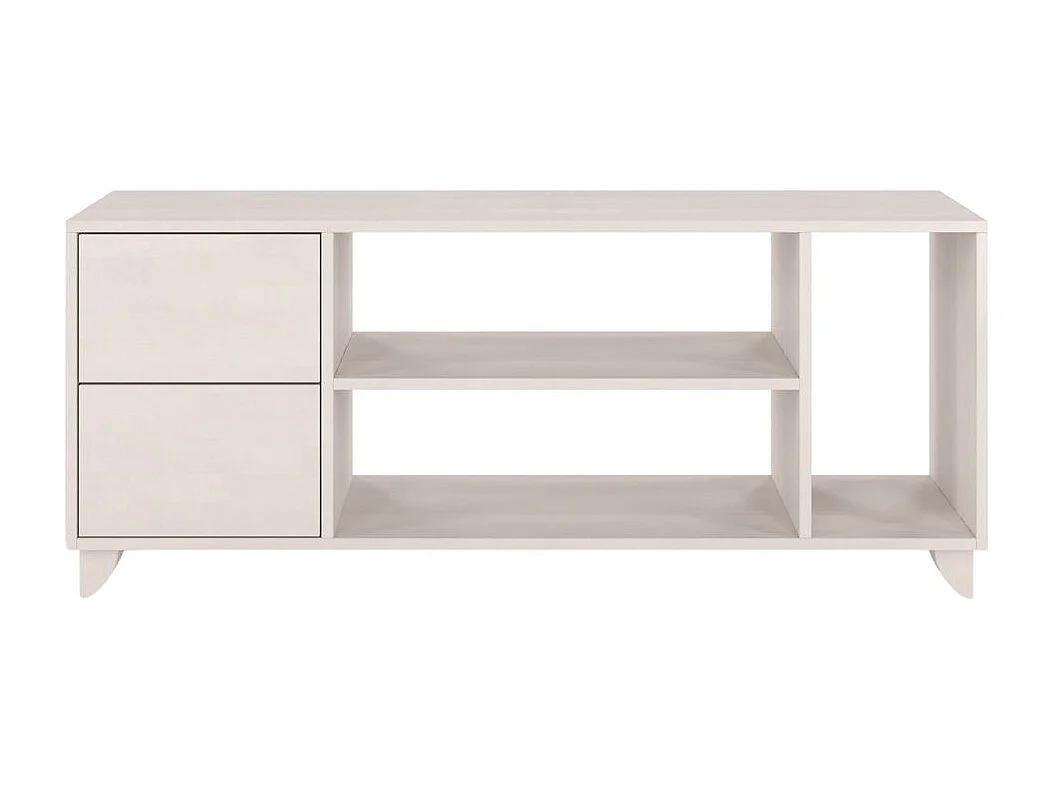 Meuble TV en bois de hêtre VISBY VIVECA sur pieds / Blanc