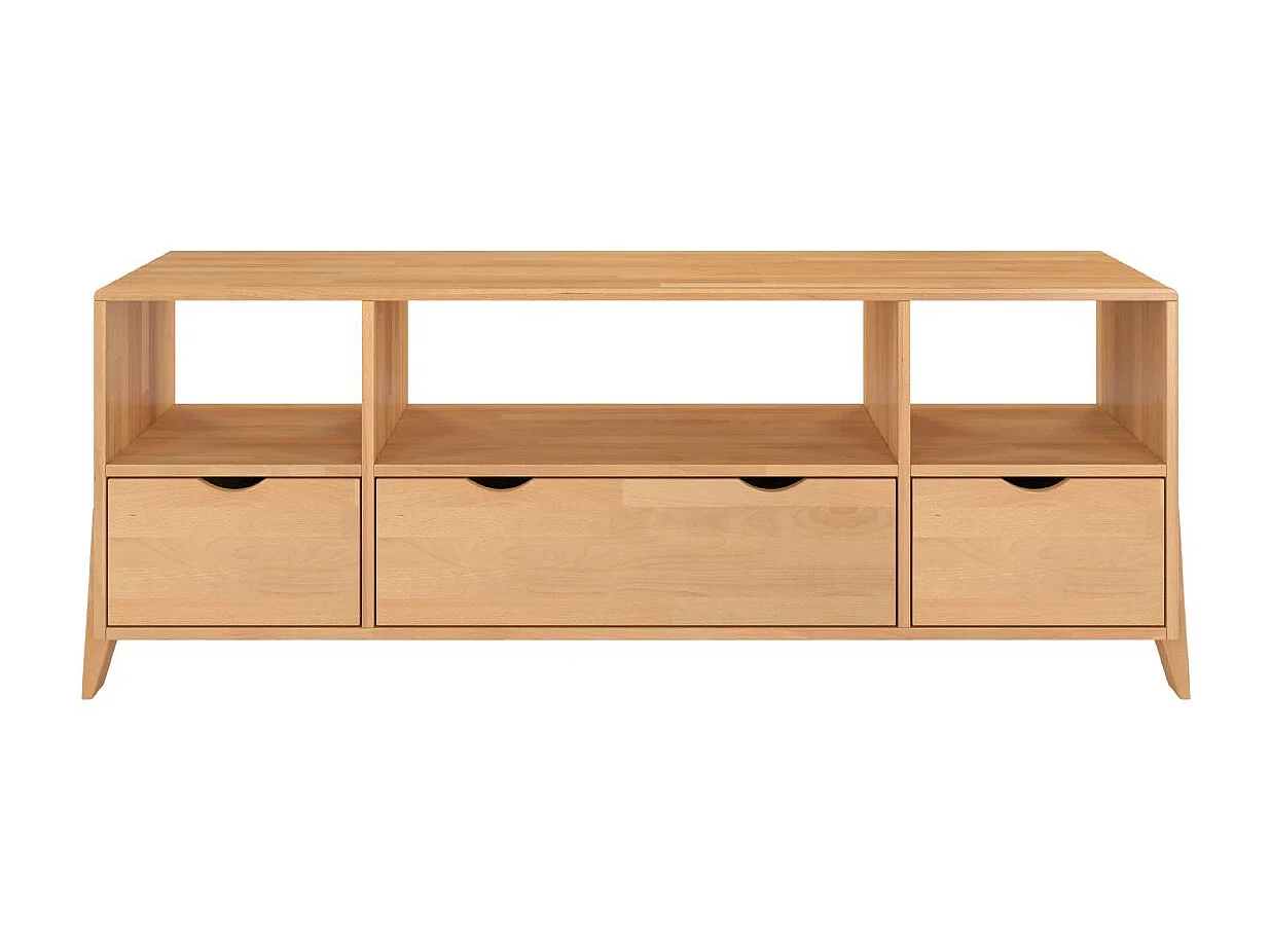 Meuble tv en bois de hêtre VISBY GDYNIA sur pieds / naturelle