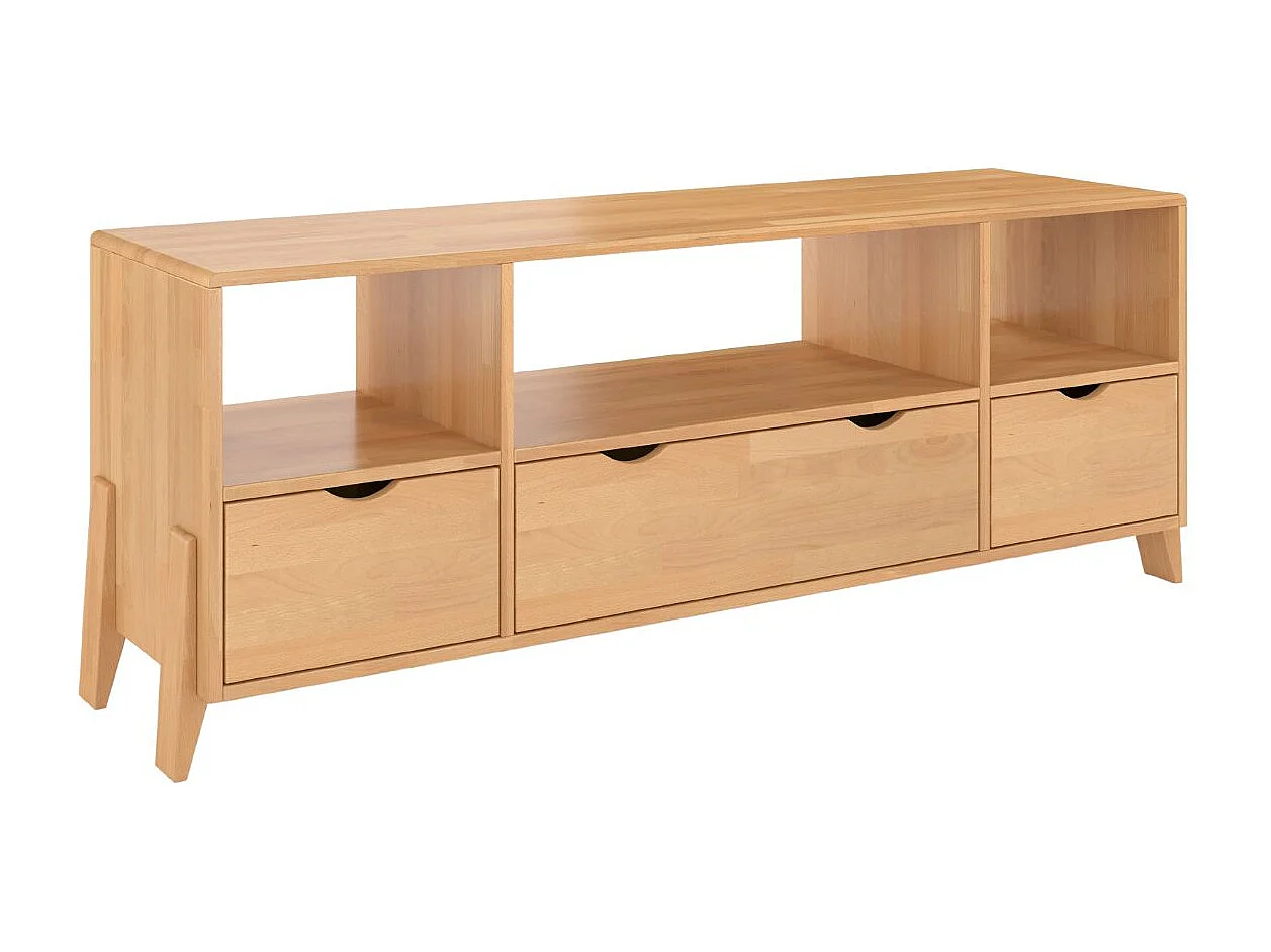 Meuble tv en bois de hêtre VISBY GDYNIA sur pieds / naturelle