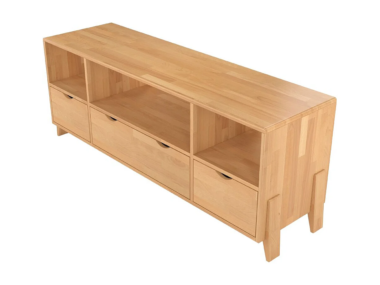 Meuble tv en bois de hêtre VISBY GDYNIA sur pieds / naturelle