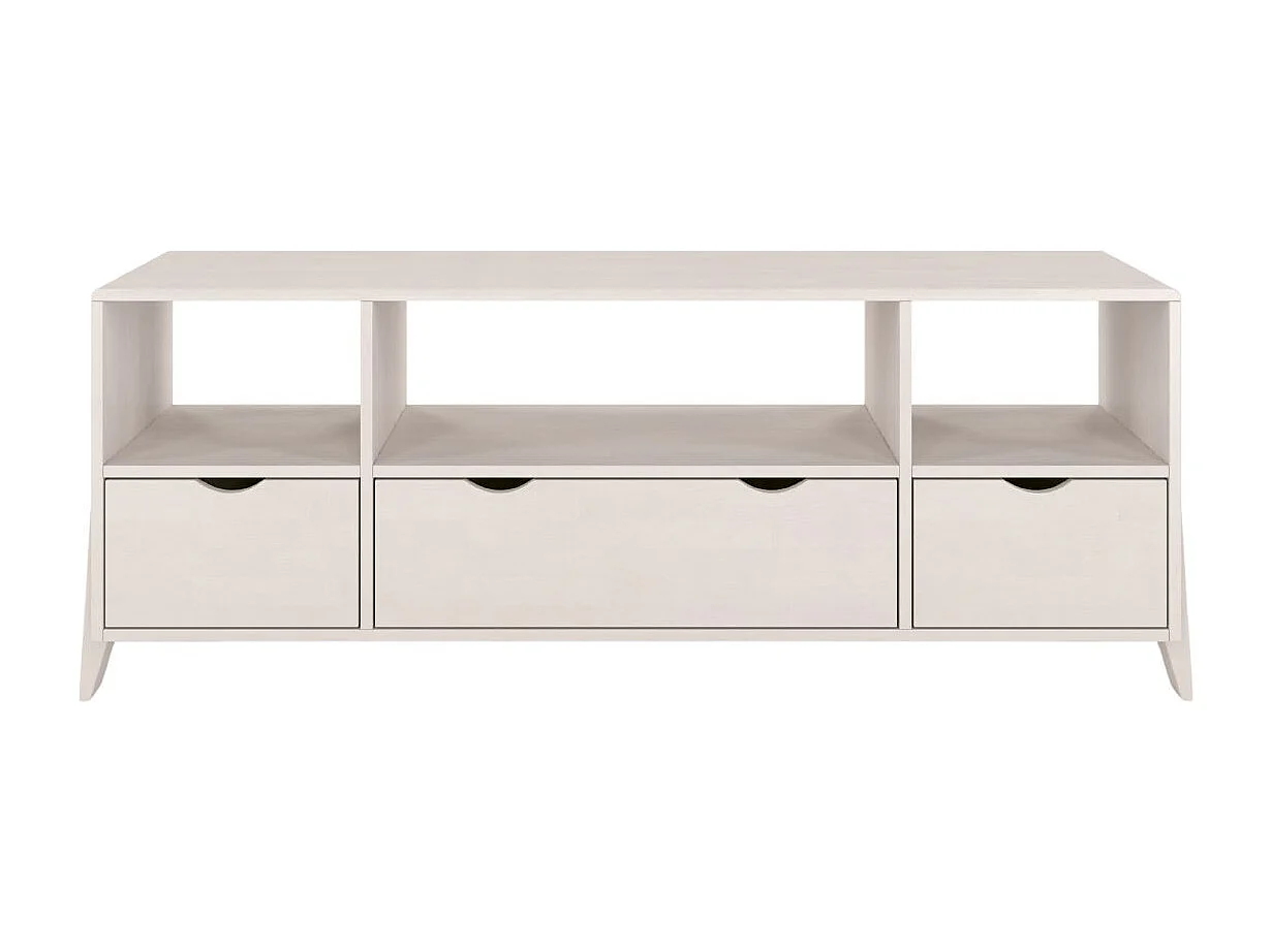 Meuble tv en bois de hêtre VISBY GDYNIA sur pieds / blanc