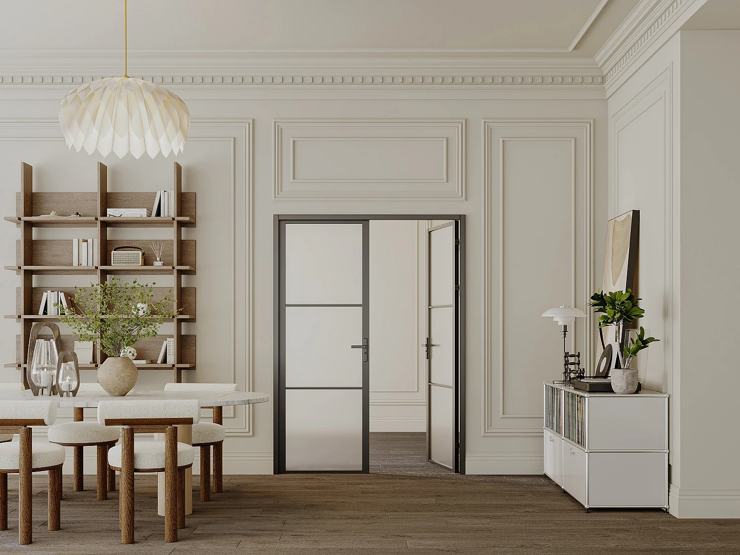 Bloc porte réversible à deux battants en aluminium et verre dépoli - 2 x H204 x L73 cm - Noir - MASERU