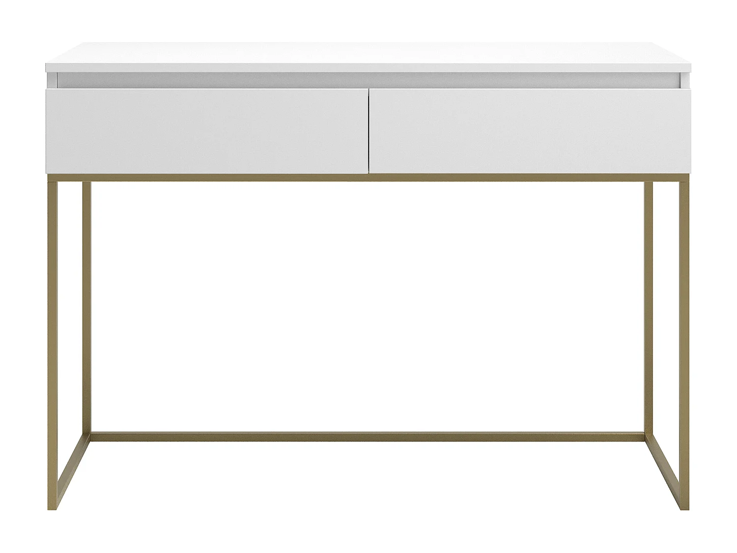 Toccatore Escritorio -bianco con estructura metálica dorate - 120 cm - BEMMI