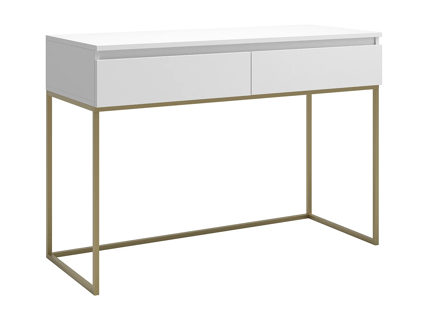 Toccatore Escritorio -bianco con estructura metálica dorate - 120 cm - BEMMI