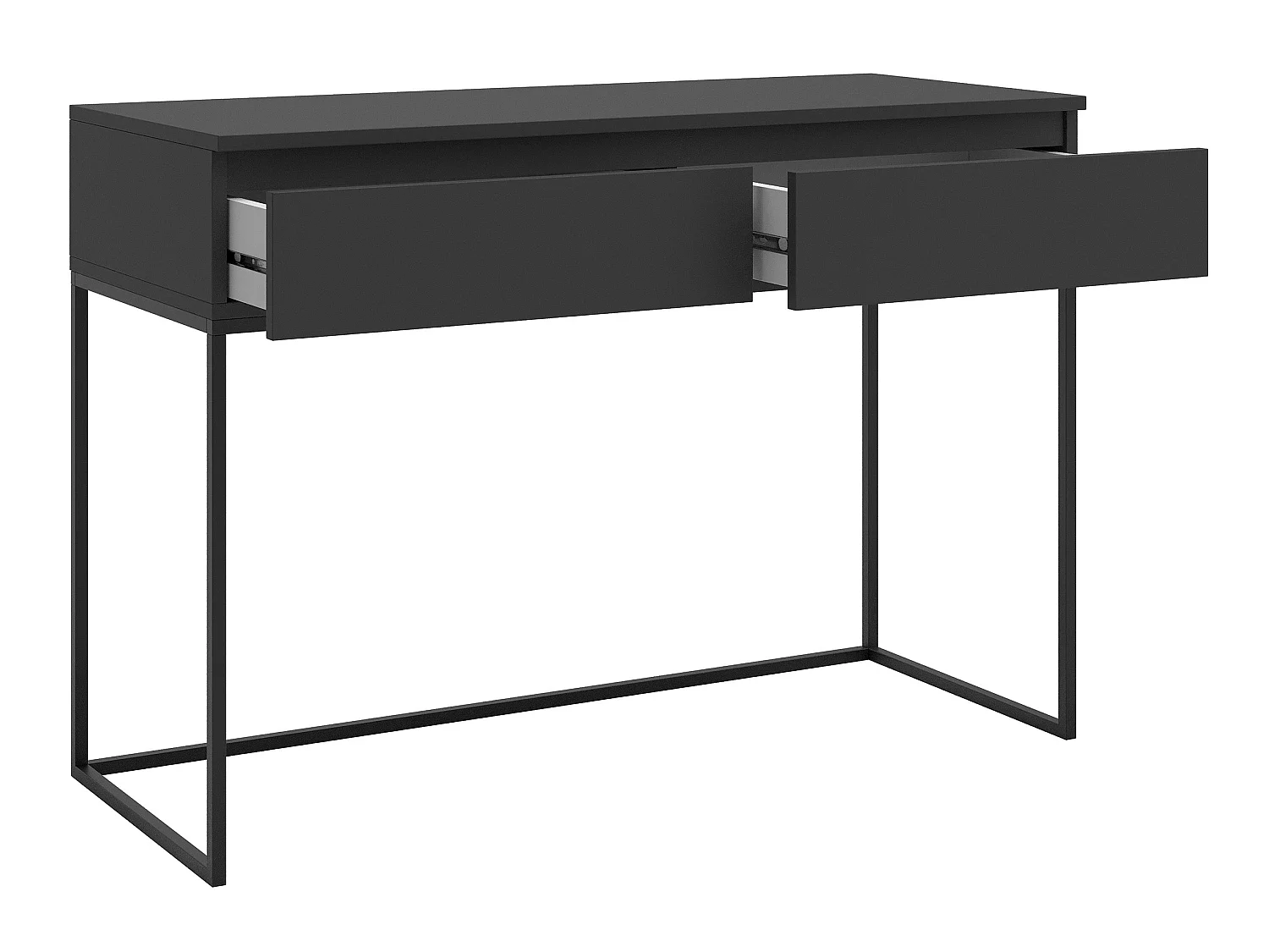 Coiffeuse avec tiroirs - noir - avec pieds noirs - BEMMI