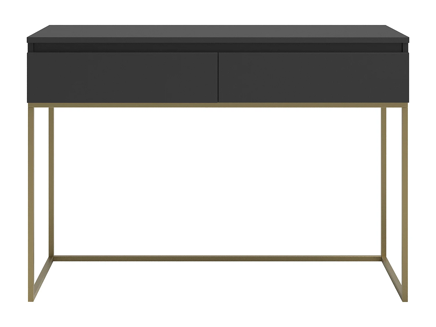 Escritorio de tocador - Negro con estructura metálica dorado - 120 cm - BEMMI