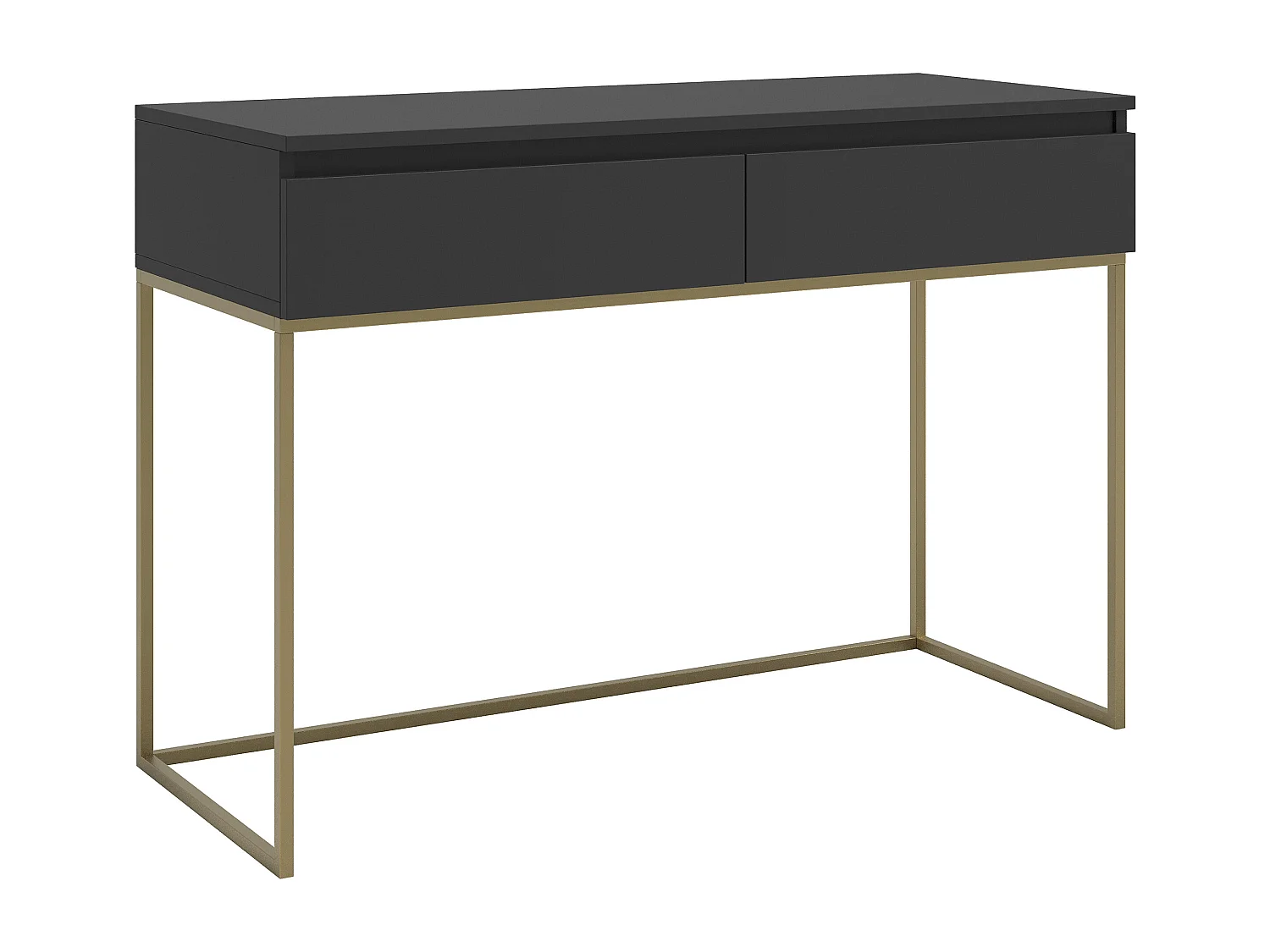 Escritorio de tocador - Negro con estructura metálica dorado - 120 cm - BEMMI