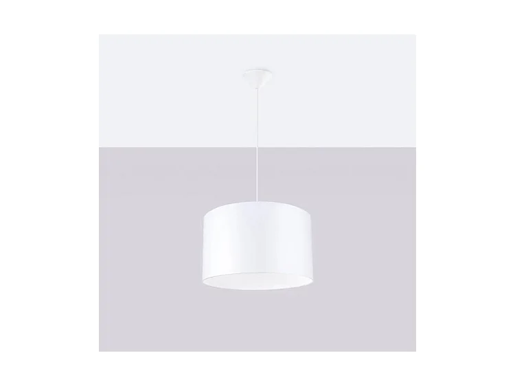 Lampes Suspendues Nova Minimaliste En Tissu/Pvc - 1 Sources Lumineuses - L.40 X H.88 Cm - Blanc