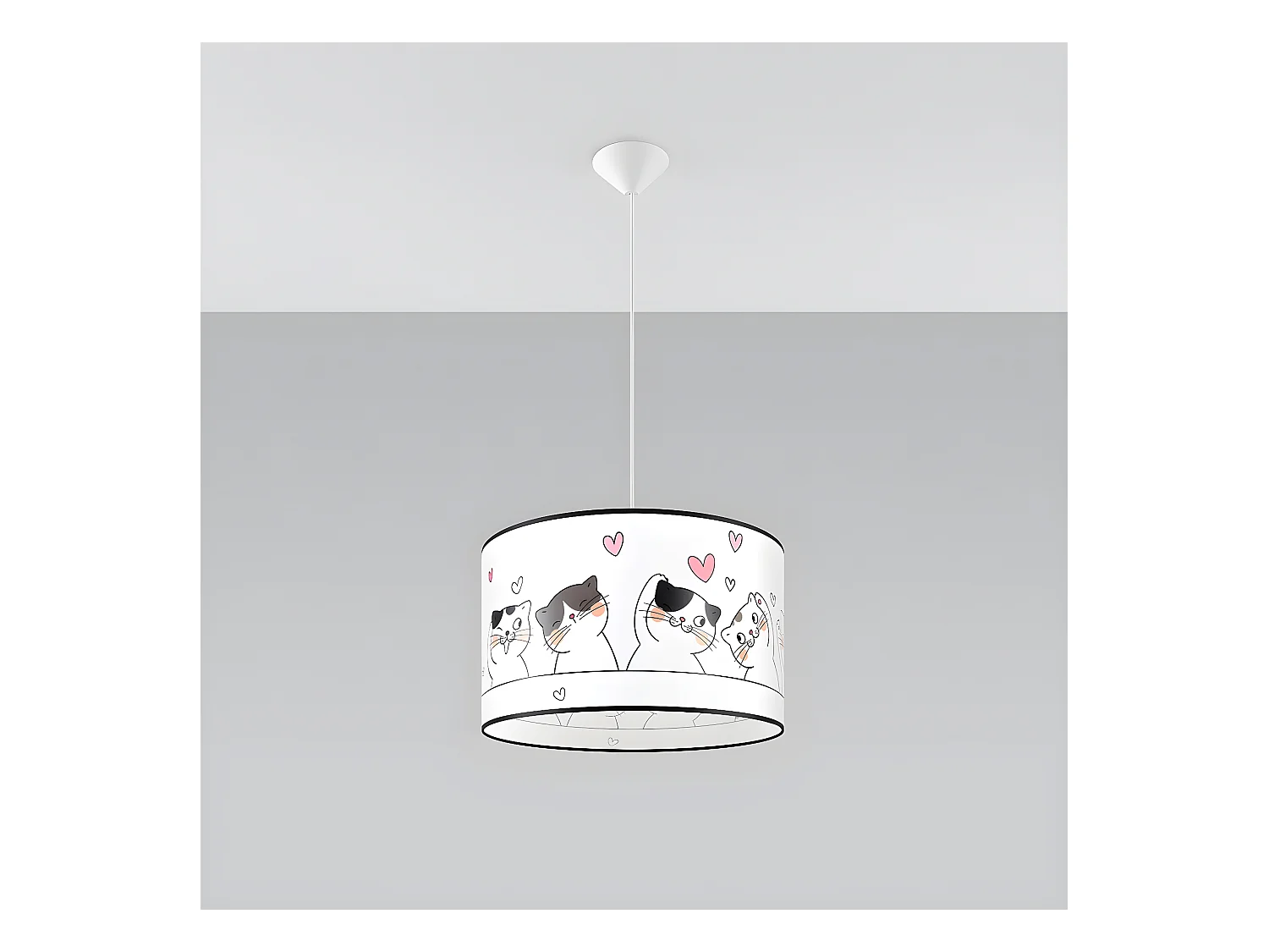 Pendelleuchten Cat Modern Aus  Pvc - 1 Lichtquellen - L.40 X H. Cm - Mehrfarben