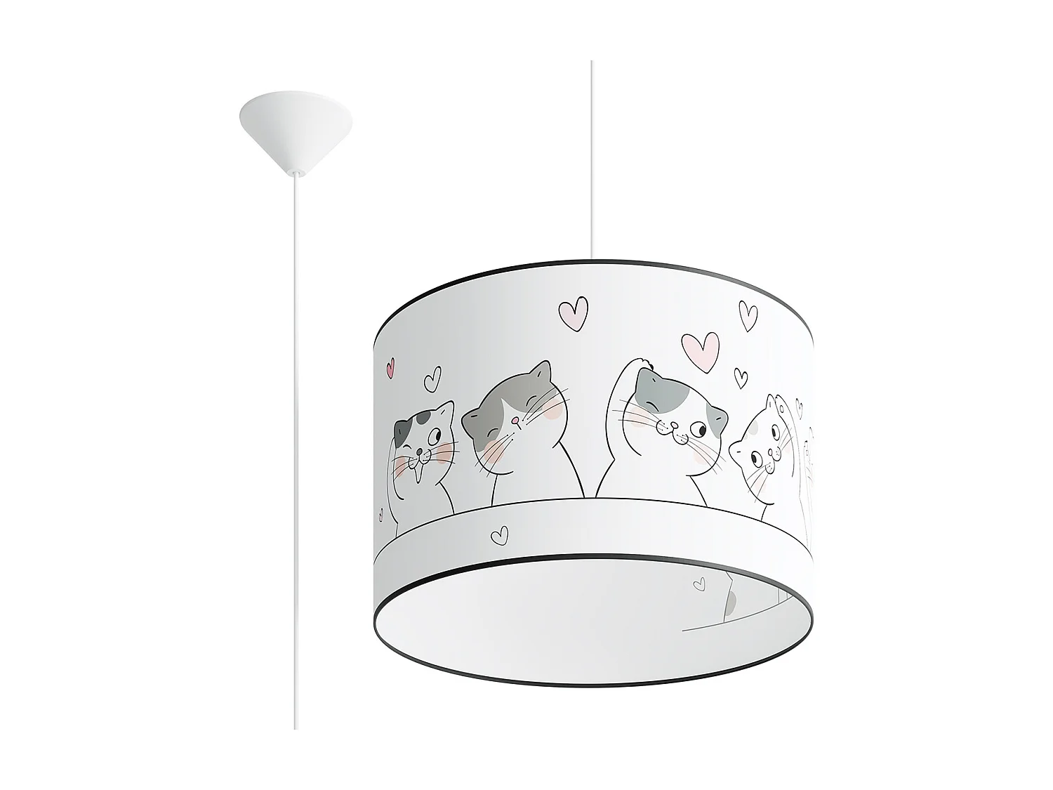 Pendelleuchten Cat Modern Aus  Pvc - 1 Lichtquellen - L.40 X H. Cm - Mehrfarben