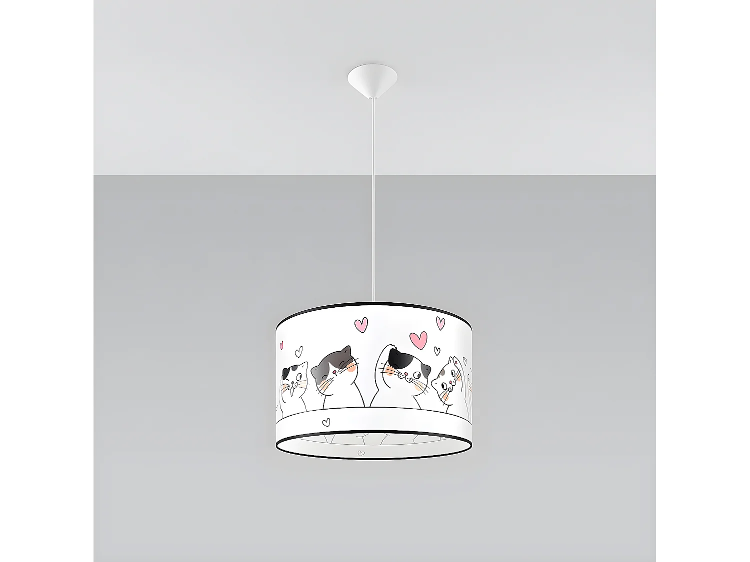 Lampes Suspendues Cat Moderne En Pvc - 1 Sources Lumineuses - L.40 X H.95 Cm - Multicolore