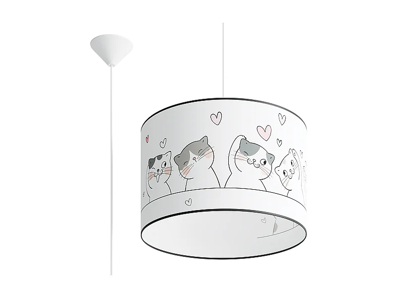 Lampes Suspendues Cat Moderne En Pvc - 1 Sources Lumineuses - L.40 X H.95 Cm - Multicolore