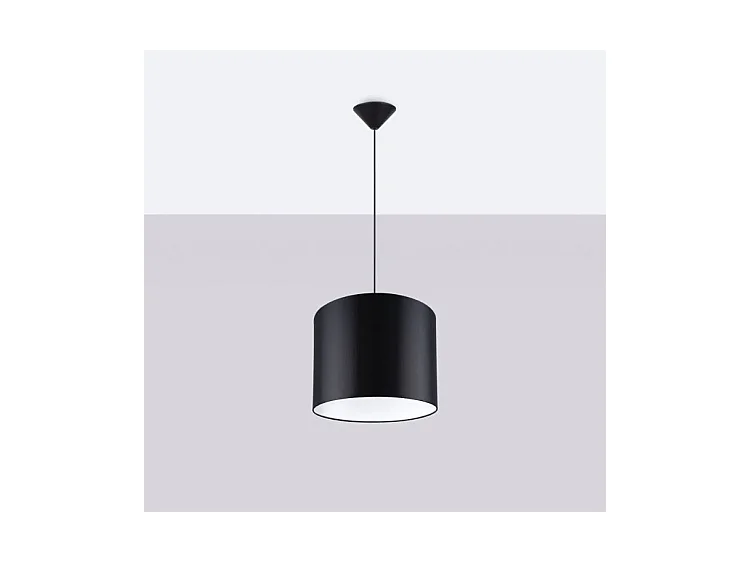 Lampes Suspendues Nova Minimaliste En Tissu/Pvc - 1 Sources Lumineuses - L.30 X H.88 Cm - Noir