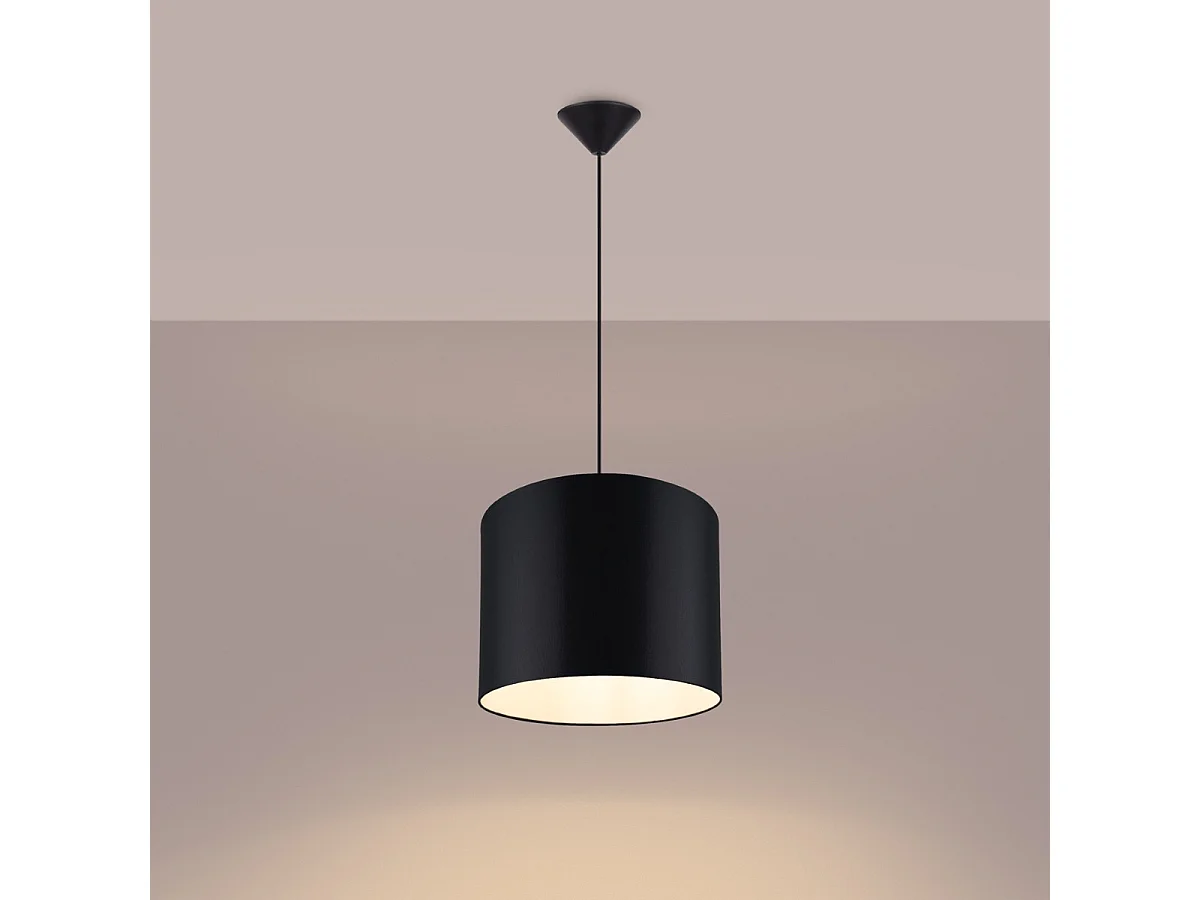 Hanglamp NOVA minimalistisch van  - 1 lichtbronnen - L.30 x H.88 cm - zwart