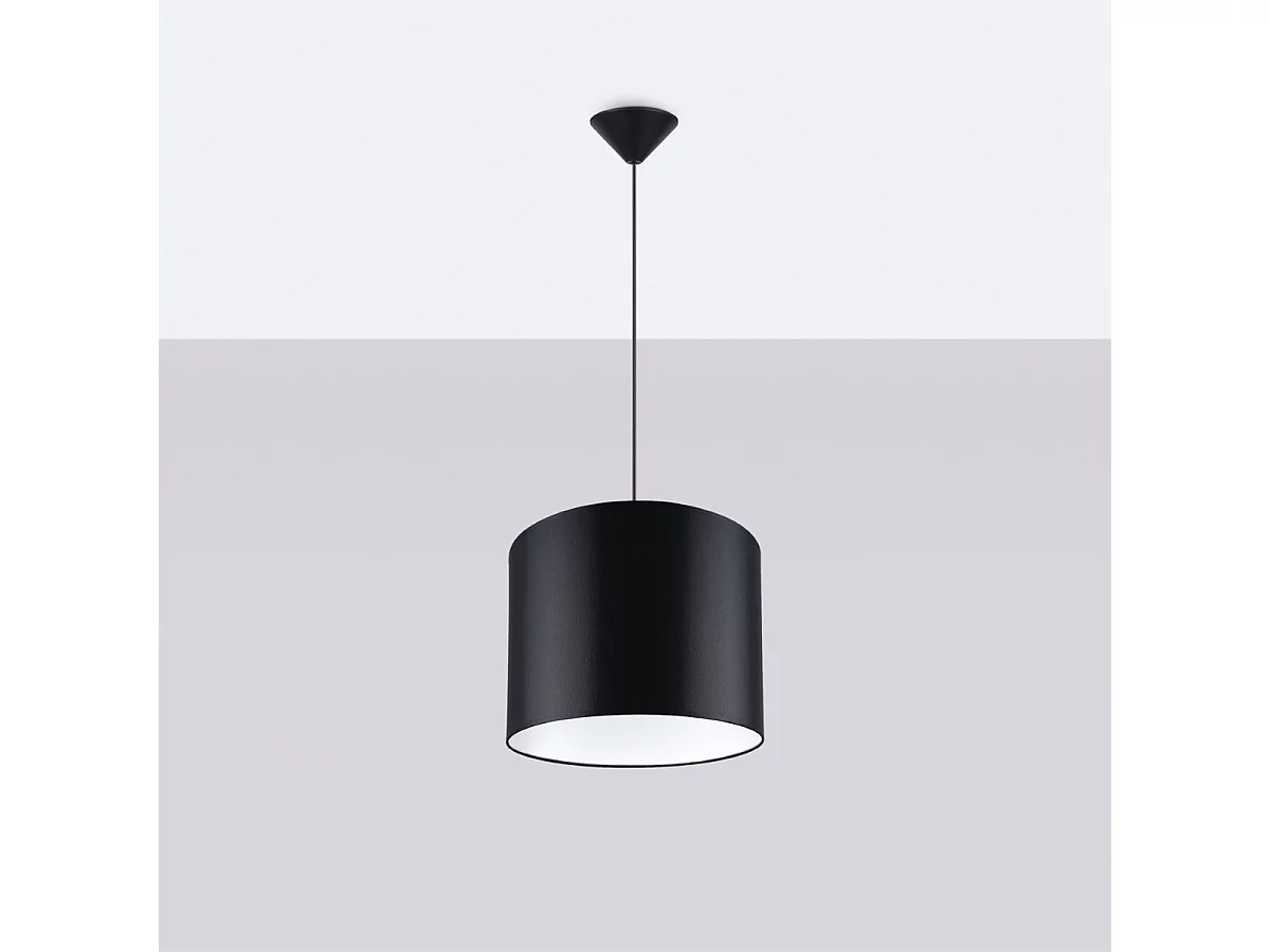 Hanglamp NOVA minimalistisch van  - 1 lichtbronnen - L.30 x H.88 cm - zwart