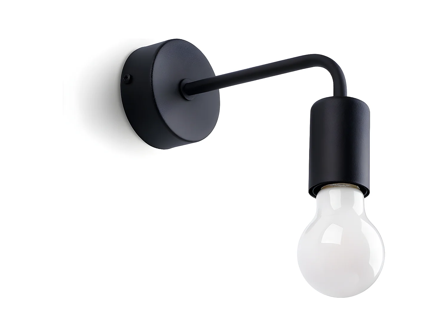 Appliques Norah Moderne En Acier - 1 Sources Lumineuses - L.19 X H.14,5 Cm - Noir