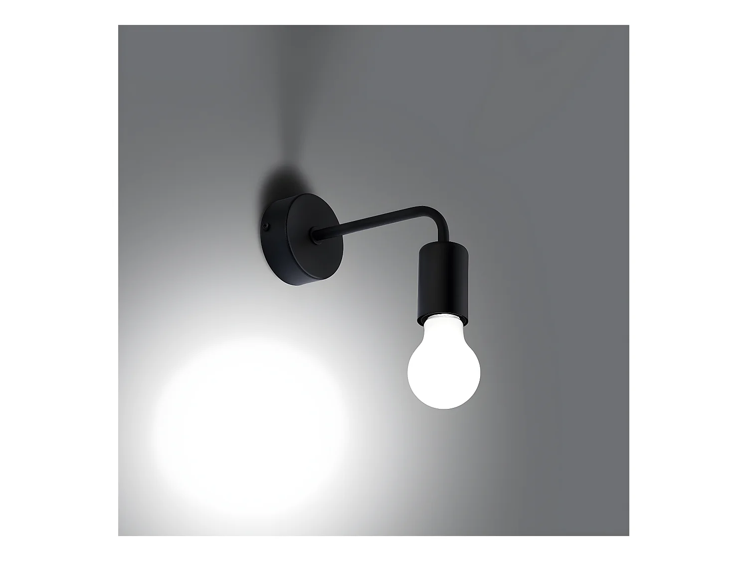 Lampade Da Parete Norah Moderno Di Acciaio - 1 Sorgenti Luminose - L.19 X A.14,5 Cm - Nero